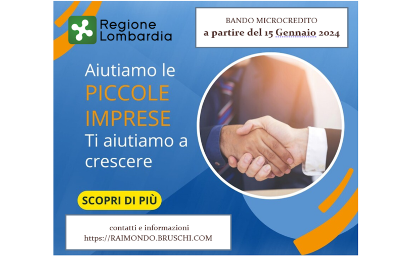 Ma è un bando il MicroCredito della Regione Lombardia attivo dal 15 Gennaio 2014?